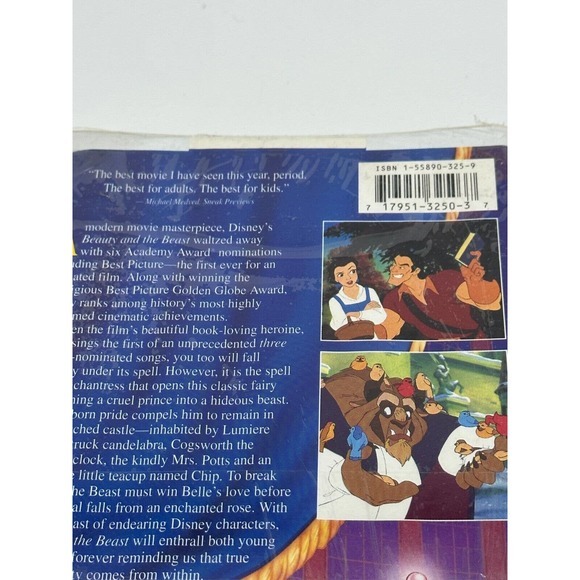 Walt Disney's Beauty‎ and The Beast VHS Black Diamond Classic SEALED UNOPENED - Picture 4 of 10